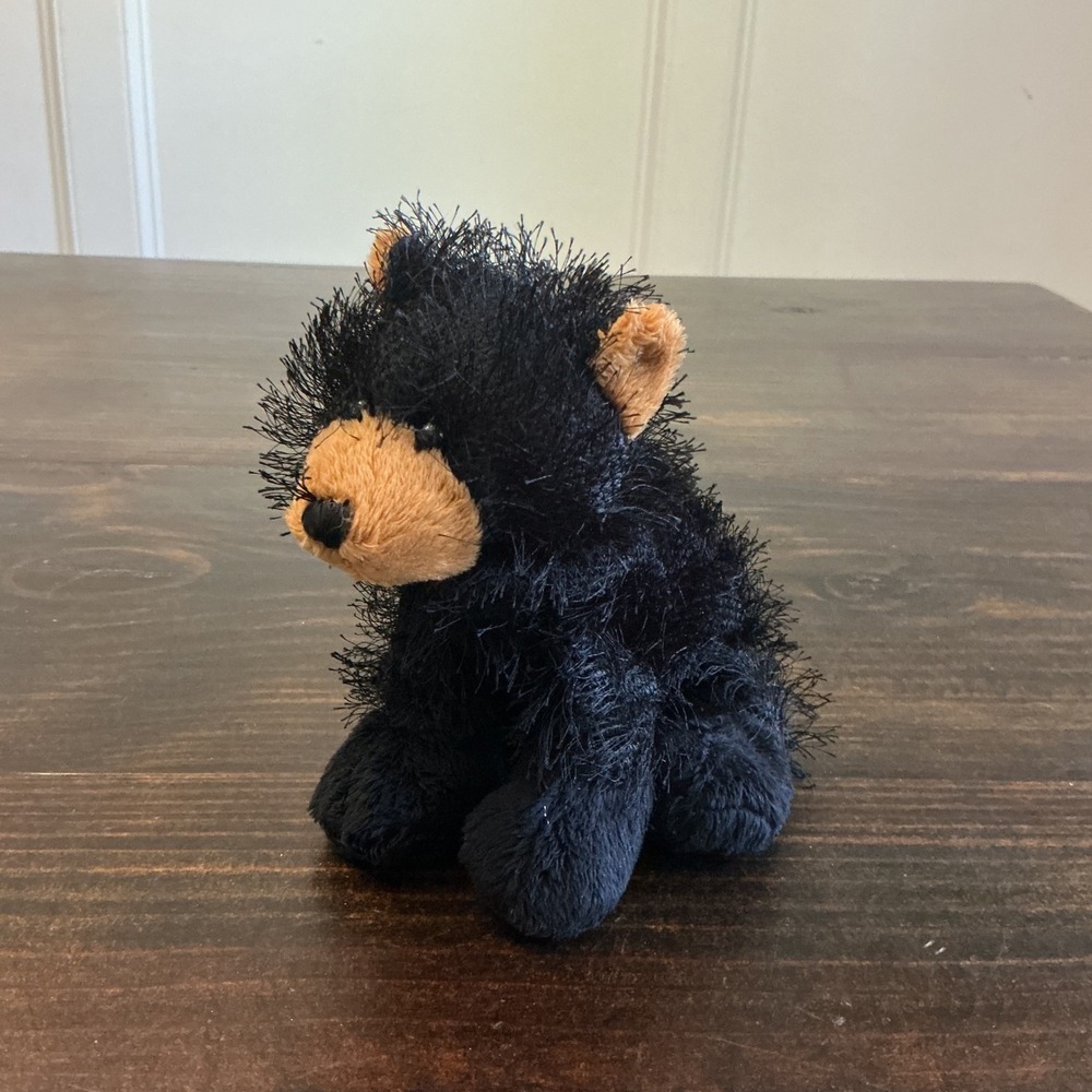 Ganz Webkinz Black Bear‎ Plush Stuffed Animal Retired HM004 Black Tan 9 Inch